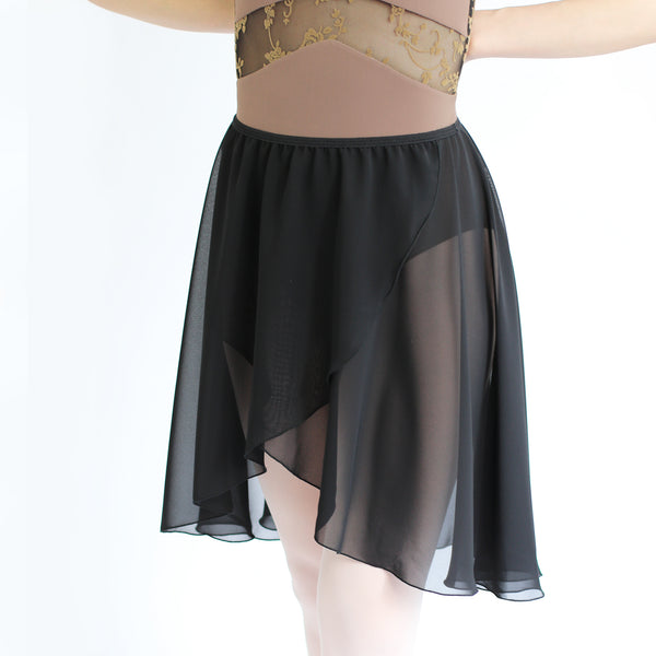 MD346 Drape Pull-on Skirt BLK