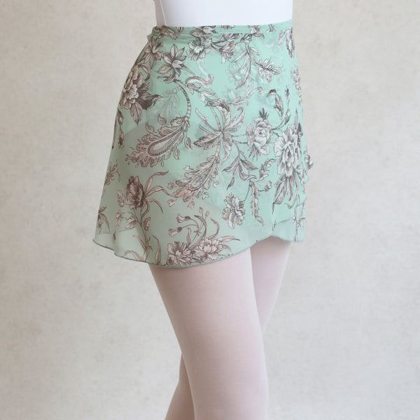 floral ballet print skirt