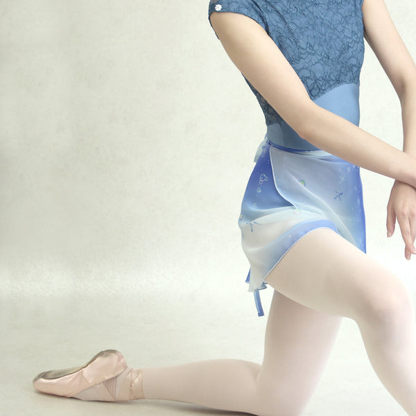 blue gradation ballet skirt