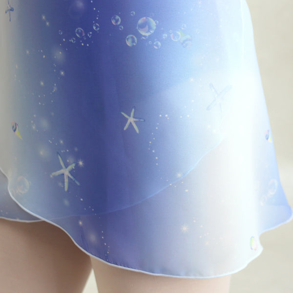 ocean print ballet skirt