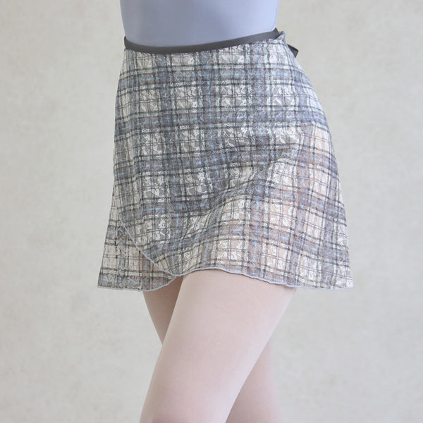 plaid pattern ballet skirt