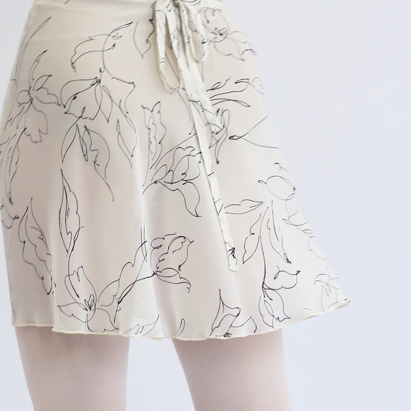 MD327 Printed Wrap Skirt #180