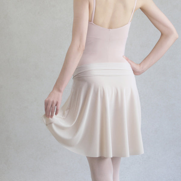 ecru ballet pull on skirt