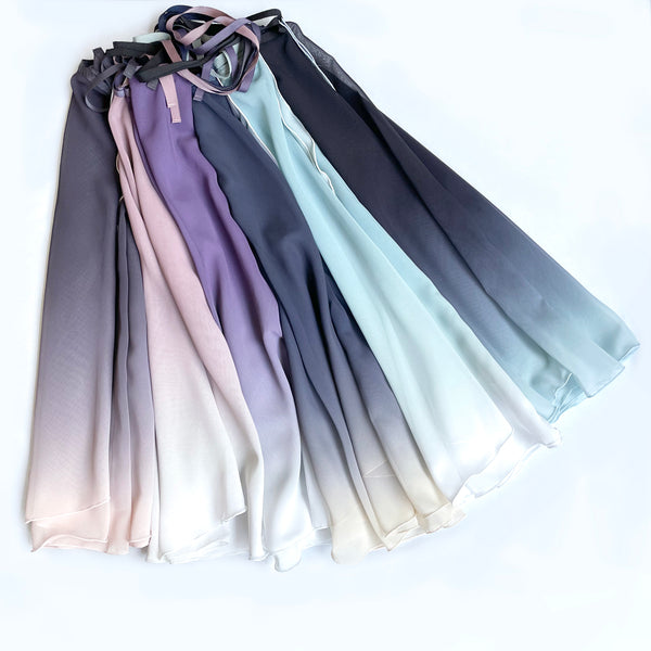 gradation ballerina wrap skirt