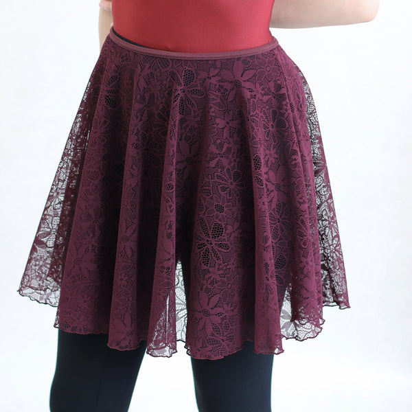 MD318 Stretching Lace Pull-on Skirt