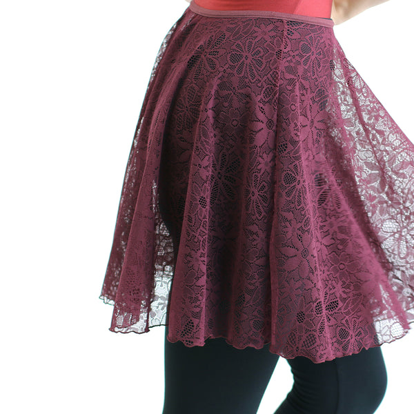 MD318 Stretching Lace Pull-on Skirt