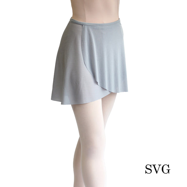 gray ballet wrap skirt