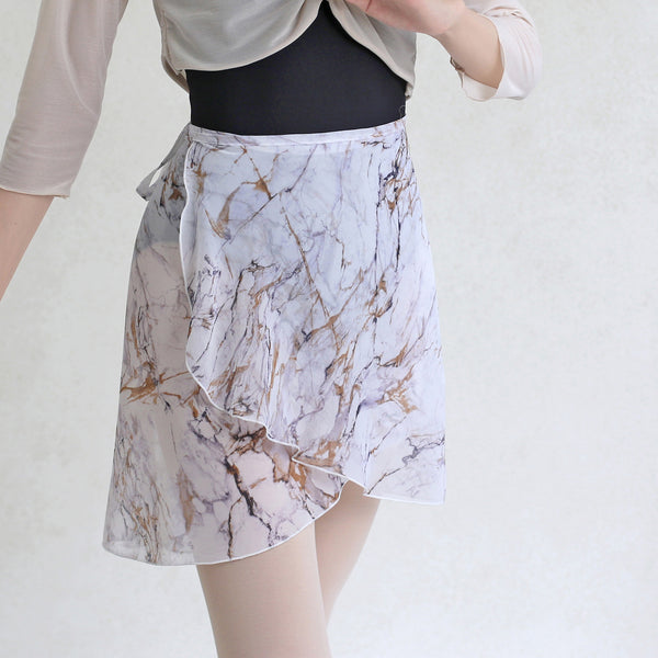 marble ballet print skirt