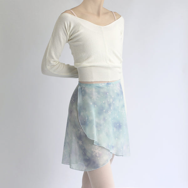 snowflake print ballet skirt