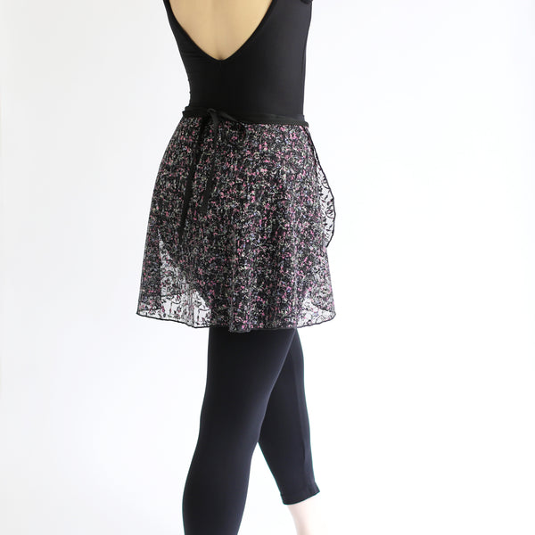 black floral ballet skirt